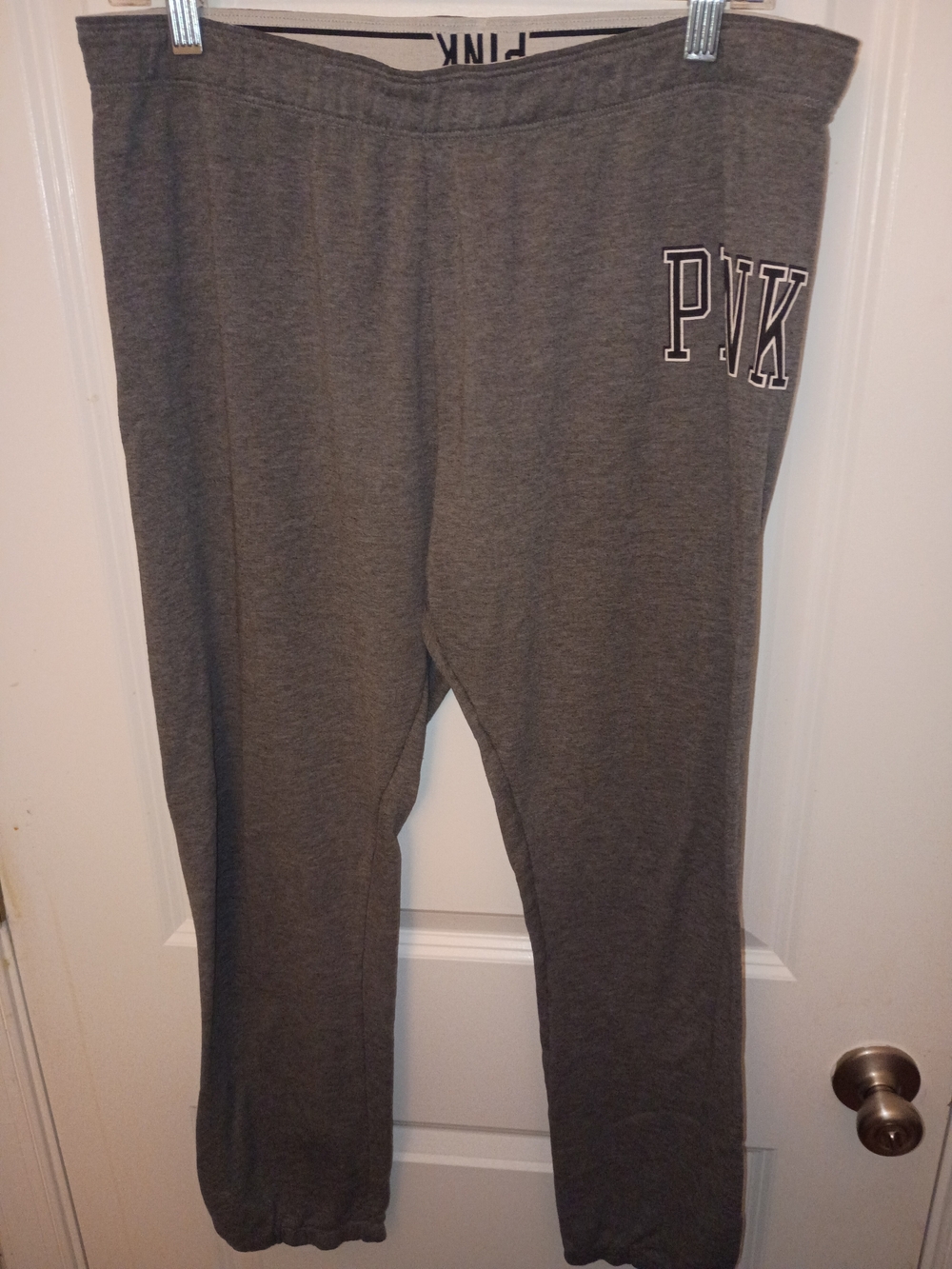 PINK Victoria's Secret Girls' Grey Logo Lightweight Lounge Pants